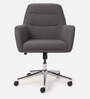 Mosto Leatherette Guest Chair In Dark Grey Colour