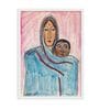 Mother & Child Handmade Acrylic On Unframed Canvas Painting