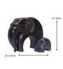 Mother and Baby Elephant Showpiece Set (Black)