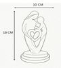 Mother Baby Black Heart Showpiece With White Marble Base