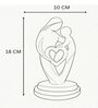 Mother Baby Red Heart Showpiece With Green Marble Base