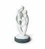 Mother Baby White Heart Showpiece With Green Marble Base