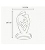 Mother Baby White Heart Showpiece With Green Marble Base