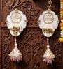 Mother Of Pearl Gaytri Mantra Shubh Labh Hangings With Pink Latkans