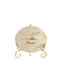 Mother Of Pearl Love Laughter Forever Showpiece With Metal Stand