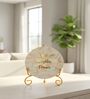 Mother Of Pearl Love Laughter Forever Showpiece With Metal Stand