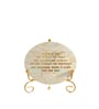 Mother Of Pearl Namokar Mantra Showpiece With Metal Stand