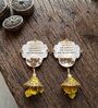 Mother Of Pearl Namokar Mantra Shubh Labh Hangings With Yellow Latkans