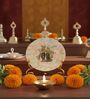 Mother Of Pearl Radha Krishna Showpiece With Metal Stand