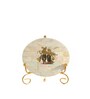 Mother Of Pearl Radha Krishna Showpiece With Metal Stand