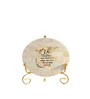 Mother Of Pearl Startng Of Mool Mantra Showpiece Wih Metal Stand