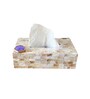 Mother of Pearl Purple Stone Tissue Box