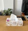 Mother of Pearl Pink Stone Tissue Box