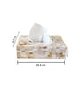 Mother of Pearl White Stone Tissue Box