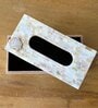 Mother of Pearl White Stone Tissue Box