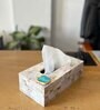 Mother of Pearl Green Stone Tissue Box