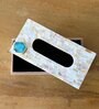 Mother of Pearl Turquoise Stone Tissue Box