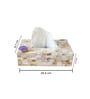 Mother of Pearl Purple Stone Tissue Box