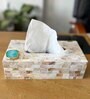 Mother of Pearl Green Stone Tissue Box