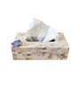 Mother of Pearl Blue Stone Tissue Box
