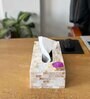 Mother of Pearl Pink Stone Tissue Box