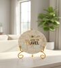 Mother Of Pearl Will Work For Travel Showpiece With Metal Stand