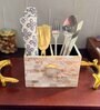 Mother of Pearl White Stone Cutlery Holder