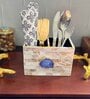 Mother of Pearl Blue Stone Cutlery Holder