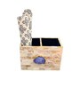 Mother of Pearl Blue Stone Cutlery Holder