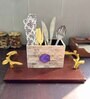 Mother of Pearl Purple Stone Cutlery Holder
