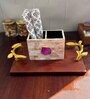 Mother of Pearl Pink Stone Cutlery Holder