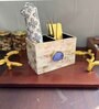 Mother of Pearl Blue Stone Cutlery Holder