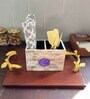 Mother of Pearl Purple Stone Cutlery Holder