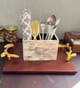 Mother of Pearl White Stone Cutlery Holder