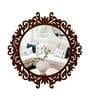 Brown Glass Motif Design Decorative Mirror