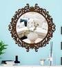Brown Glass Motif Design Decorative Mirror