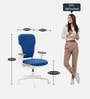 Motion Fabric Ergonomic Chair in Blue & White Colour