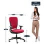 Motion High Back Ergonomic Chair in Milan Red & Black Colour