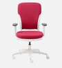 Motion High Back Ergonomic Chair In Milan Red & White Colour