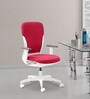 Motion High Back Ergonomic Chair In Milan Red & White Colour