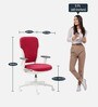 Motion High Back Ergonomic Chair In Milan Red & White Colour