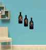 Set of 3  Bottle Shape Decorative Wooden Wall Hanging