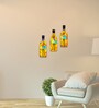Set of 3  Bottle Shape Wooden Wall Hanging