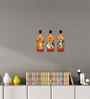 Set of 3  Bottle Shape Wooden Wall Hanging