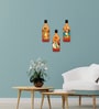 Set of 3  Bottle Shape Wooden Wall Hanging