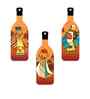 Set of 3  Bottle Shape Wooden Wall Hanging
