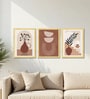Terracotta Vase & Botanical Wall Art Framed Set of 3