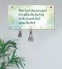 Motivational Quotes Green Finish Mdf Wall Hanging With 5 Hooks Key Holder