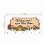 Motivational Quotes Visaya Multicolour Mdf Wall Hanging With 5 Hooks Key Holder