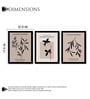 Botanical Leaf Silhouette Wall Art Framed Set of 3